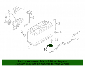 Battery mount Audi A4 B9 17-25 complete