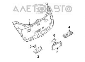 Nissan Murano z51 09-14 gray trunk lid trim