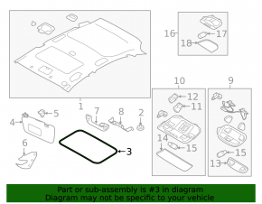 Subaru Impreza WRX GH 10-14 hatch seal gray, for cleaning