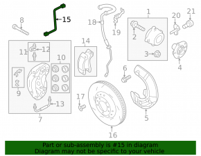 Brake pad wear sensor front left Porsche Panamera 10-16