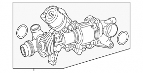Water pump Mercedes C-class W205 300 15-18