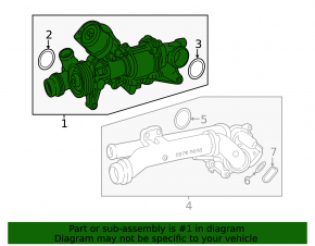Water pump Mercedes C-class W205 300 15-18