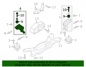 Engine mount bracket right Ford Mustang mk6 15- 2.3T