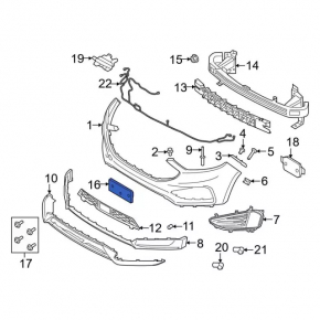 Ford Edge 19- Front License Plate Area