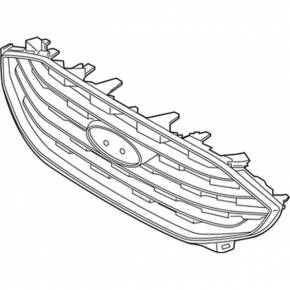 Grille grill Ford Edge 19- complete with badge, under camera, sand