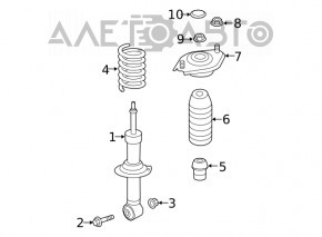 Shock absorber rear left Subaru Forester 19-21 SK