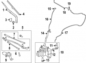 Washer reservoir Infiniti Q50 14- with motor without neck