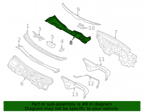 Windscreen wiper grille plastic Audi A6 C7 12-18