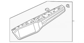 Audi A6 C8 19-24 front panel trim, glossy black, chrome, Quattro, with backlight, scratches