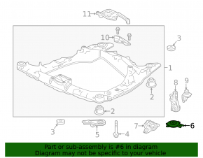 Front subframe burr rear left Honda Accord 13-17 type 2