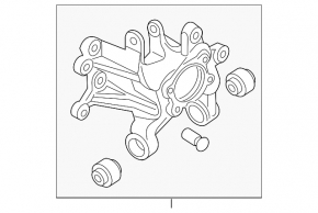 Rear left axle Kia Optima 16-20 aluminum