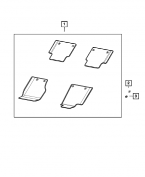 Set of floor mats for Jeep Compass 17-25, black cloth