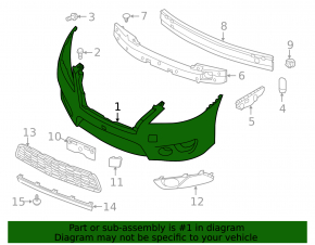 Bare front bumper Nissan Sentra 13-15 prerest
