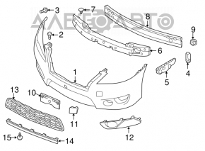Bare front bumper Nissan Sentra 13-15 prerest