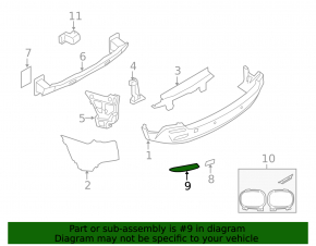 Rear bumper reflector right BMW X5 E70 07-10 prerest SIGNEDA