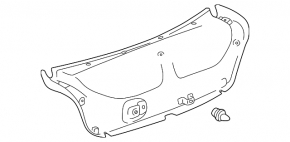 Lexus ES300 ES330 trunk lid trim