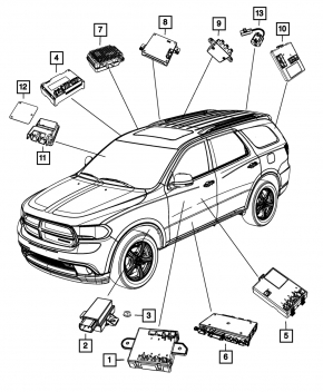 Front Left Door Computer Dodge Durango 11-13