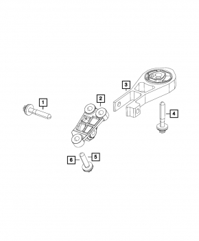 Rear engine mount for Jeep Compass 17-20 2.4 6-speed manual/automatic transmission