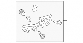 Front Right Door Handle Mechanism Lexus RX350 RX450h 10-15