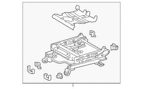 Left passenger seat runner for Toyota Avalon 13-18 with sensor 