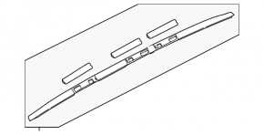 Railing longitudinal left Nissan Murano z52 15- black