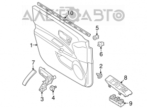 Front right door panel for Nissan Rogue 2013