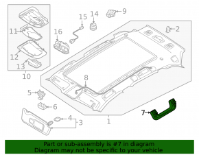 Front right ceiling handle for Audi Q5 80A 19-24 gray