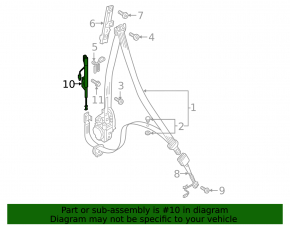 Driver's seat belt tensioner for Audi E-Tron 19-23