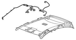 Chevrolet Cruze 16-inch headliner (no sunroof)