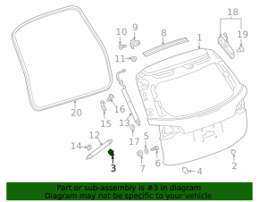 Left tailgate bumper GMC Terrain 18-