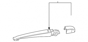 Rear wiper arm Lexus UX200 UX250h 19-