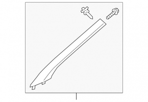 Front pillar trim upper left Hyundai Kona 18-21 gray