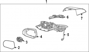 Left side mirror assembly for Hyundai Ioniq 5 22-24, turn signal, heated, BSM