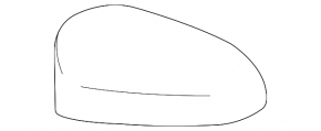Left mirror cover Toyota Camry v50 12-14 white