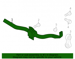 Rear stabilizer bar for Audi Q5 8R 09-17 23mm without brackets
