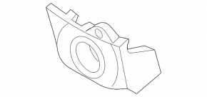 Right parking sensor bracket for Audi A5 F5 grille, matte black, 18-19 mm
