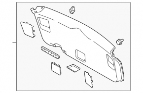 Subaru Outback 15-19 trunk door trim without plug