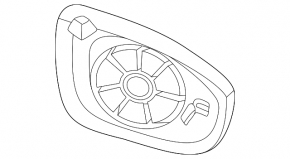 Left mirror element Nissan Ariya 23-25, heated, BSM