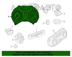 Mercedes GLA 15-20 instrument cluster for radar