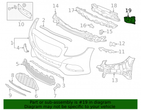 Front Bumper Absorber Left Mercedes C-class W205 15-18