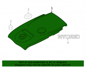 Engine cover Mercedes C-class W205 300 15-18