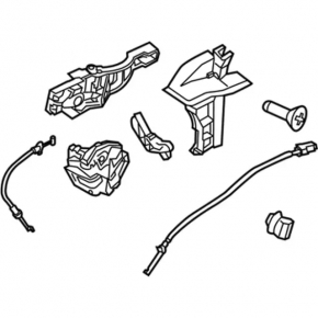 Rear left door glass guide Ford Focus mk3 11-18 5d without lock and door handle mechanism