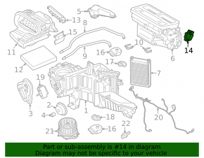 Actuator motor drive for Lincoln Navigator 18-24 heater