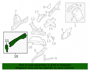 Front left quarter panel Infiniti JX35 QX60 13-