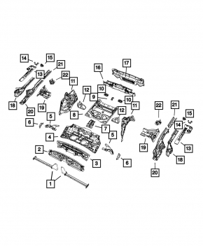 Trunk trough Jeep Cherokee KL 16-21