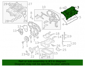 Valve cover left Infiniti Q50 14-15 3.7 VQ37VHR