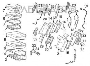 Rear row of seats 2 row Mercedes W211 E350