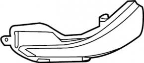 Right turn signal mirror Infiniti Q70 15-19