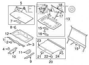 Rear boot floor Volvo XC90 16-22 black, for cleaning