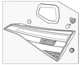 Inner tailgate light left Honda Civic XI FE/FL 22- 5d